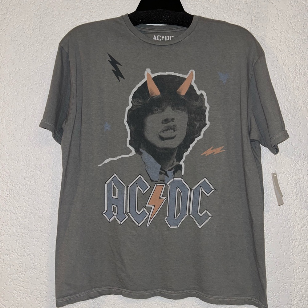 ACDC Gray Graphic T-Shirt for Men Size Large